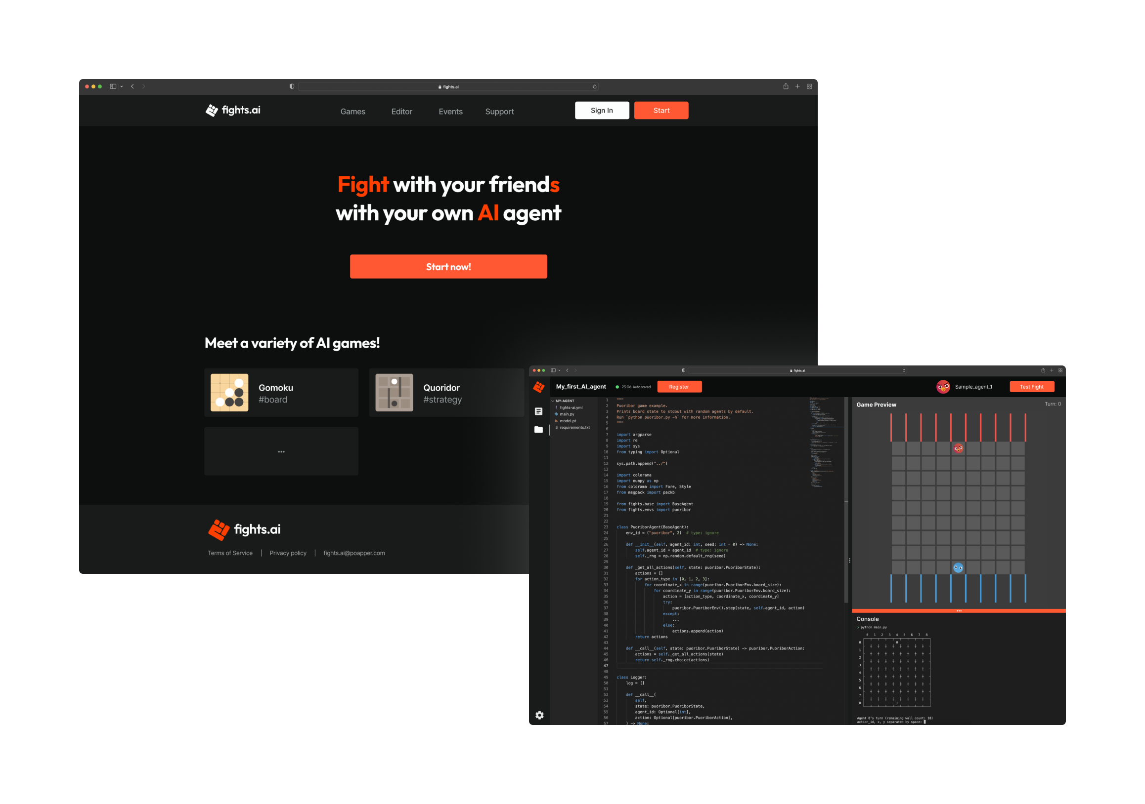 fights.ai main screenshot